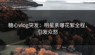 糖心vlog突发：明星亲曝花絮全程，引发众怒