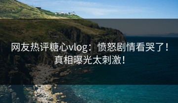 网友热评糖心vlog：愤怒剧情看哭了！真相曝光太刺激！
