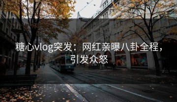 糖心vlog突发：网红亲曝八卦全程，引发众怒