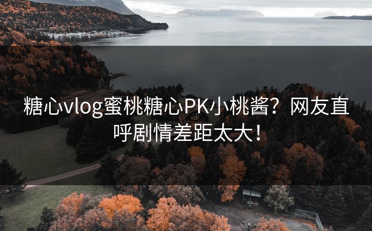 糖心vlog蜜桃糖心PK小桃酱？网友直呼剧情差距太大！
