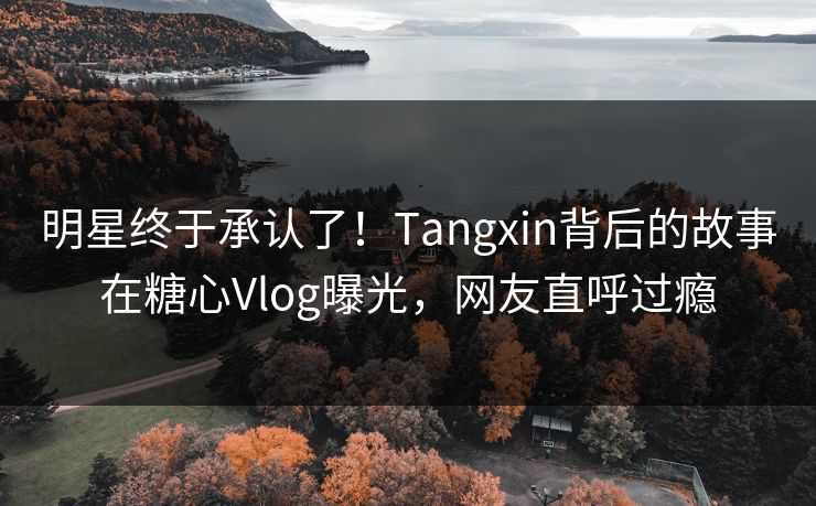 明星终于承认了！Tangxin背后的故事在糖心Vlog曝光，网友直呼过瘾